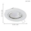 Eglo Peneto 94406 beépíthető, fix spotlámpa szett, 3x5W GU10 LED, 3000K, 3x400 lm