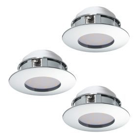   Eglo Pineda 95822 beépíthető spotlámpa szett, 3x6W LED, 3000K, 3x500lm, IP44