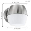 Eglo Oncala 95982 kültéri falilámpa, 12W LED, 3000K, 1300 lm, IP44