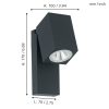 Eglo Sakeda 96286 kültéri falilámpa, 5W LED, 3000K, 650 lm, IP44