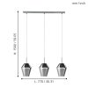 Eglo MURMILLO 96774 függeszték, 3x28W E27