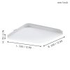 Eglo Frania 97875 mennyezetlámpa, 17,3W LED, 3000K, 2000 lm