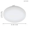 Eglo Frania 97884 fürdőszobai mennyezetlámpa, 17,3W LED, 3000K, 2000 lm, IP44