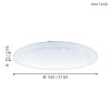 Eglo Frania-S 98448 kristályeffektes mennyezetlámpa, 49,5W LED, 3000K, 5700 lm