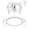 Eglo MONGODIO 1 98657 mennyezetlámpa, 11,4W LED, 3000K, 1240 lm