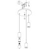 Eglo POZUETA 98663 függeszték, 3x40W E27