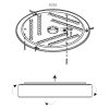 Eglo RUIDERA 99108 mennyezetlámpa, 22W LED, 3000K, 2400 lm