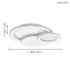 Eglo MENTALURGIA 99397 mennyezetlámpa, 50W LED, 2700K-4000K-6500K, 5000 lm