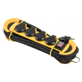   Ultratech UT-EK45IP 4-es elosztó kapcsolóval, 5m 3x1,5mm H07RN-F, IP44