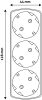 Entac EPAG-3EE elosztó 3 db földelt dugaljjal, 3500W