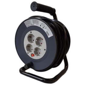 Entac ESCRG4-25 kábeldobos hosszabbító, 4 foglalat, 25m