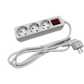   Entac ESE1.5G3-5-SW, 3-as elosztó 5m-es kábellel, kapcsolóval