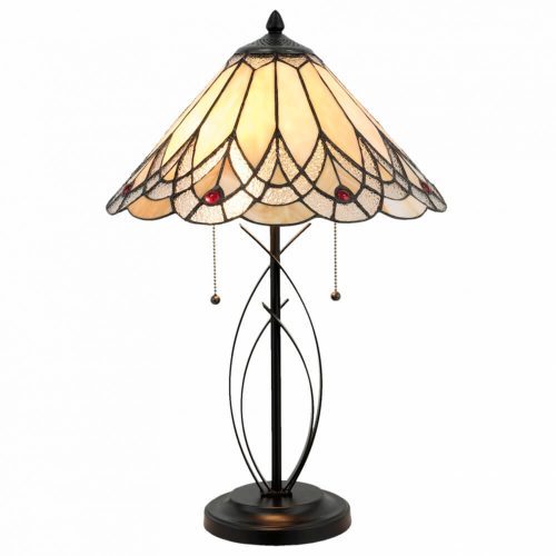 Filamentled Alyth Tiffany asztali lámpa, 2x60W E27