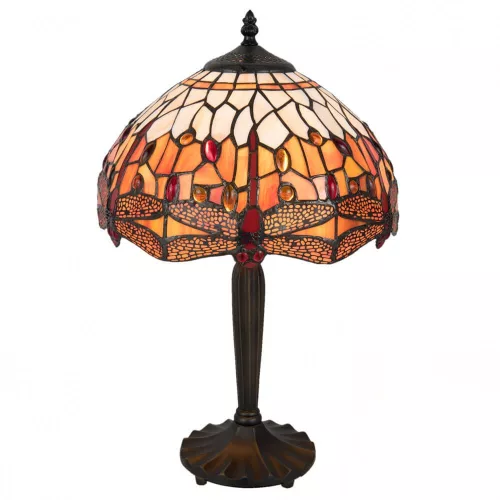 Filamentled Dragonfly 5204 Tiffany asztali lámpa, 1x60W E27