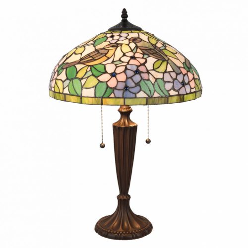 Filamentled Selby Tiffany asztali lámpa, 2x60W E27
