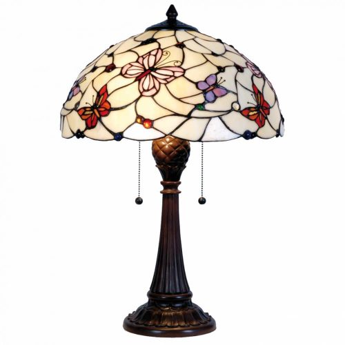 Filamentled Leeds 5365 Tiffany asztali lámpa, 2x60W E27