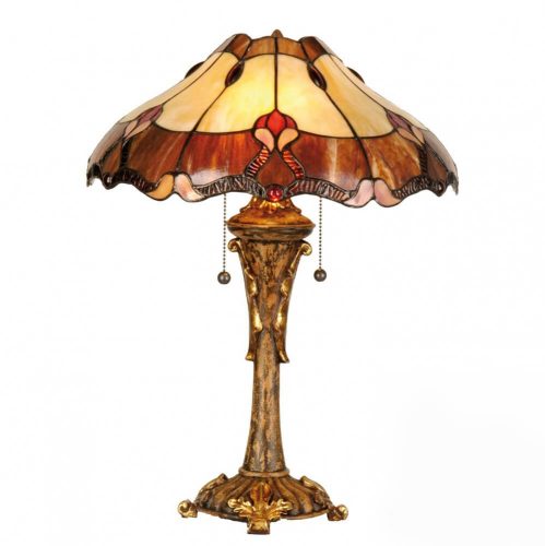 Filamentled Bickleigh Tiffany asztali lámpa, 2x60W E27