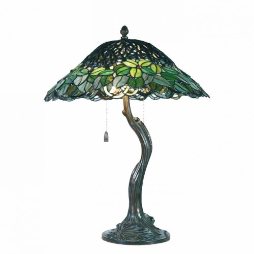 Filamentled Witham Tiffany asztali lámpa, 2x60W E27