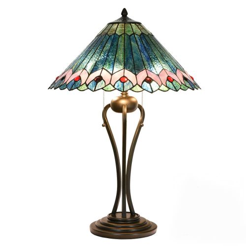 Filamentled Kyre Tiffany asztali lámpa, 2x60W E27