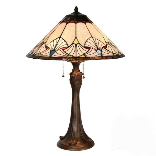 Filamentled Dunnet Tiffany asztali lámpa, 3x60W E27