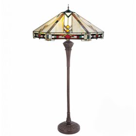 Filamentled Salen Tiffany állólámpa, 3x60W E27