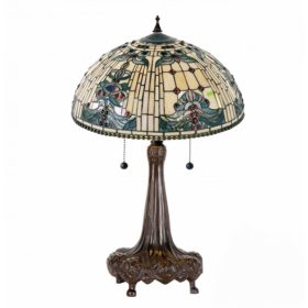 Filamentled Reepham Tiffany asztali lámpa, 2x60W E27