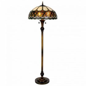 Filamentled Morvich Tiffany állólámpa, 3x60W E27