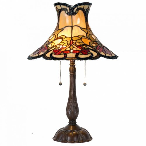 Filamentled Roberton Tiffany asztali lámpa, 2x60W E27