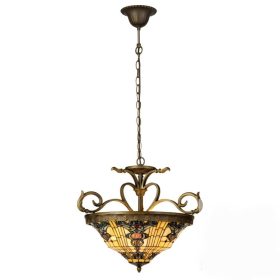 Filamentled Reepham Tiffany függeszték, 3x60W E27