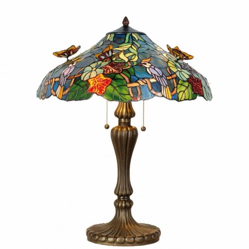Filamentled Ashkirk Tiffany asztali lámpa, 2x60W E27