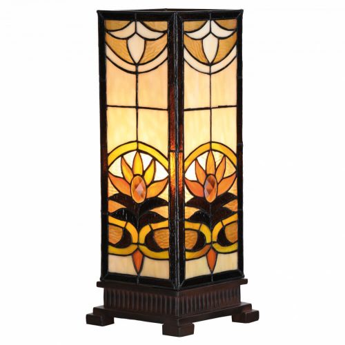 Filamentled Taunton L S Tiffany asztali lámpa, 1x60W E27
