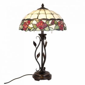 Filamentled Anslow Tiffany asztali lámpa, 2x60W E27