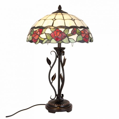 Filamentled Anslow Tiffany asztali lámpa, 2x60W E27