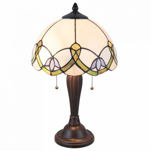 Filamentled Selsey Tiffany asztali lámpa, 2x40W E27