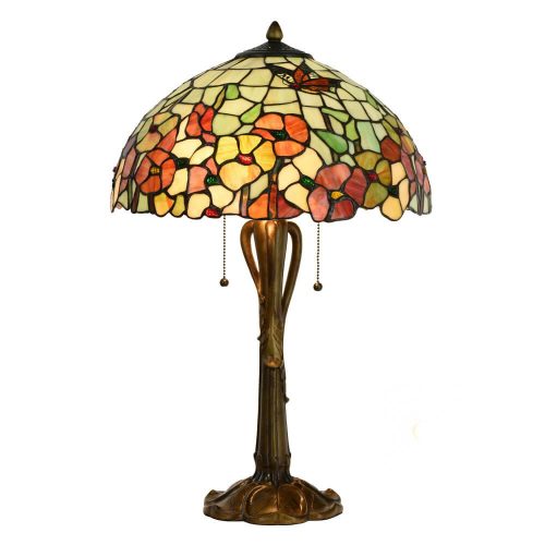 Filamentled Aisby Tiffany asztali lámpa, 2x60W E27