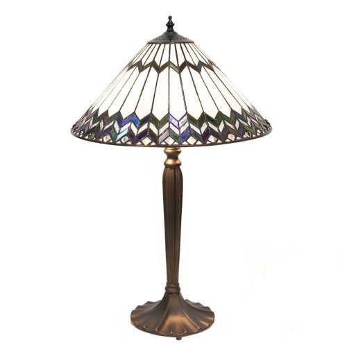Filamentled Holton Tiffany asztali lámpa, 2x60W E27