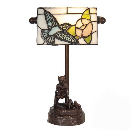 Filamentled Bird W Tiffany asztali lámpa, 1x25W E14
