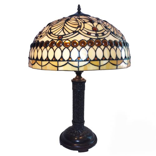 Filamentled Grotaig Tiffany asztali lámpa, 2x60W E27