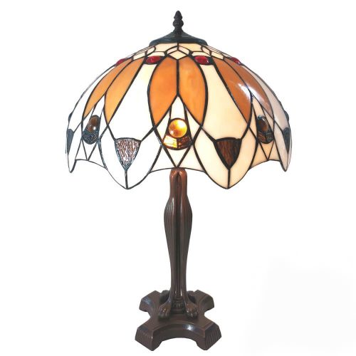 Filamentled Stapleton Tiffany asztali lámpa, 2x60W E27