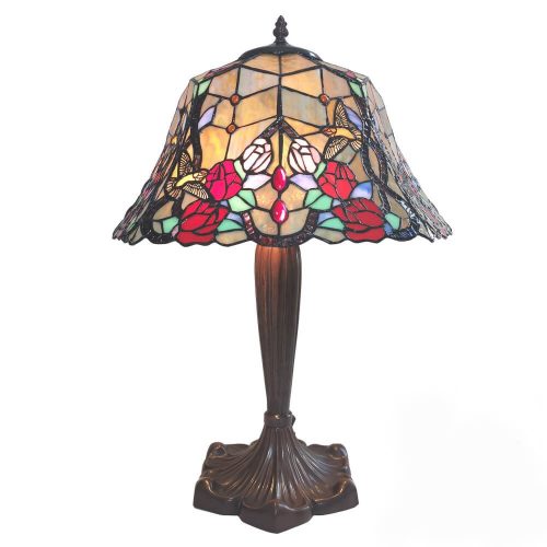 Filamentled Rose Tiffany asztali lámpa, 2x60W E27