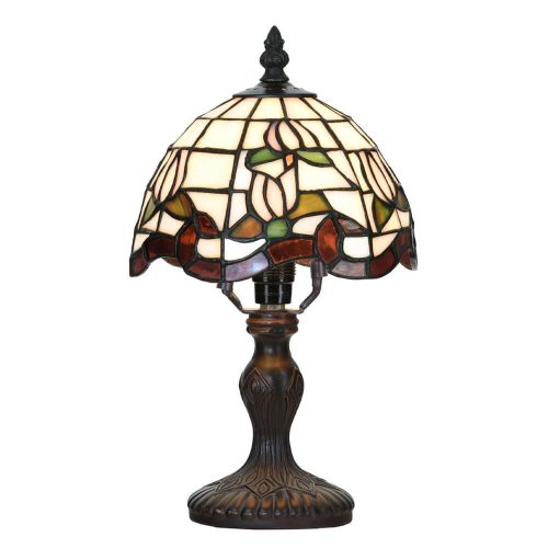 Filamentled Rose L Tiffany asztali lámpa, 1x25W E14