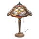 Filamentled Glapwel Tiffany asztali lámpa, 2x60W E27