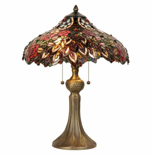 Filamentled Dalserf Tiffany asztali lámpa, 2x60W E27