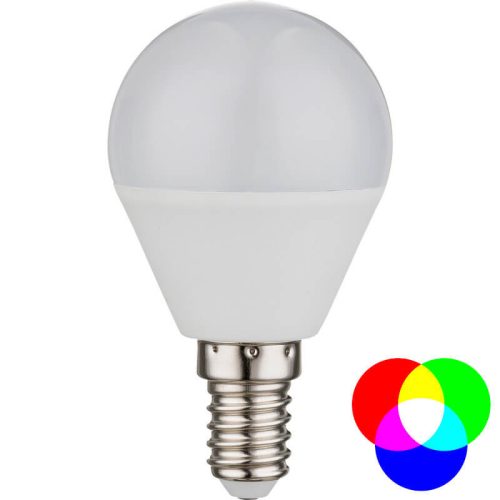 Globo 106750 távirányítós LED fényforrás, 4W=24W E14, 3000K+RGB, 300 lm