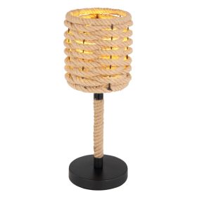   Globo HALIA 15679T asztali lámpa kenderkötéllel, 1x40W E27