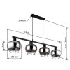 Globo CORRY 15839-4H függeszték üvegkristállyal, 4x9W E27 LED