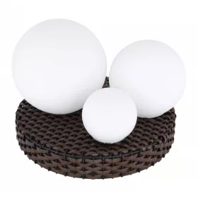   Globo MAMBA 28852 rattan asztali lámpa gömb búrákkal, 11,6W LED, 3000K, 757 lm