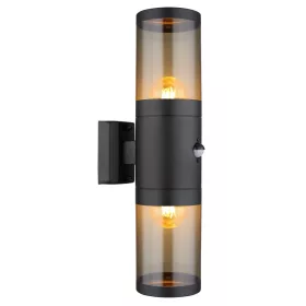   Globo XELOO 32014-2BSS mozgásérzékelős kültéri falilámpa, 2x60W E27, IP44