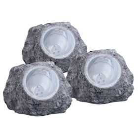   Globo Solar 3302-3 napelemes világító kövek, 3 db, 3x2x0,06W LED