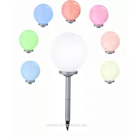   Globo Solar 33793 színváltós kerti gömblámpa, 4x0,07W LED